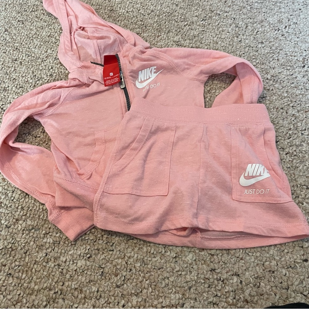 Nike Light Pink Hoodie with Logo